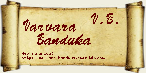 Varvara Banduka vizit kartica